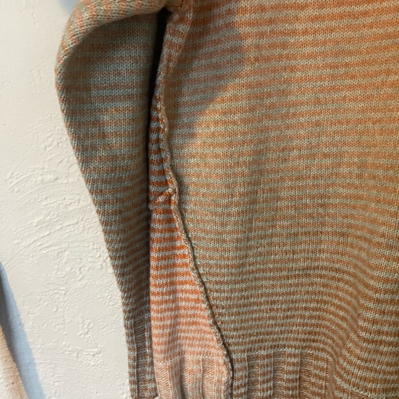 CABI Women's Ombre Sweater Long Sleeve Amber Turtleneck Orange Gray - Picture 5 of 5